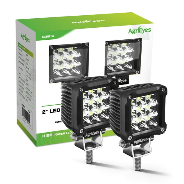 Agrieyes Motorcycle Driving Light, 1230lm, 2 inch LED Pods for Trucks