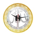 thumbnail image 2 of 30cm Reloj de pared islámico Acrílico Musulmán Ramadán Eid Espejo Reloj de pared Reloj colgante redondo vintage Reloj io Decoración Oro Argenta BLESIY Reloj de pared, 2 of 8