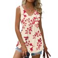thumbnail image 1 of Shldybc Tank Surmonte les T-Shirts Sans Manches à Imprimé Floral Décontracté pour Femmes de for Women, 1 of 8