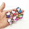 thumbnail image 5 of Zapatos de Hello Kitty con hebilla de flor, zapatos con agujero para gato KT, accesorios para zapatos, zapatos de jardín de pvc desmontables con cruz de gran sentido, 5 of 5