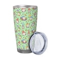 thumbnail image 2 of Uemuo Spring Gnomes Print Travel Coffee Mug ,20oz Double-walled Car Cup ,Stainless Steel Insulated Tumbler Leak-proof Travel Cup Reusable Straw Car Cup-Without Straw, 2 of 8