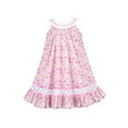 thumbnail image 1 of Girls Dress O-neck Embroidery Ruffle A-line Floral Flare Sleeveless 8 Years, 1 of 1