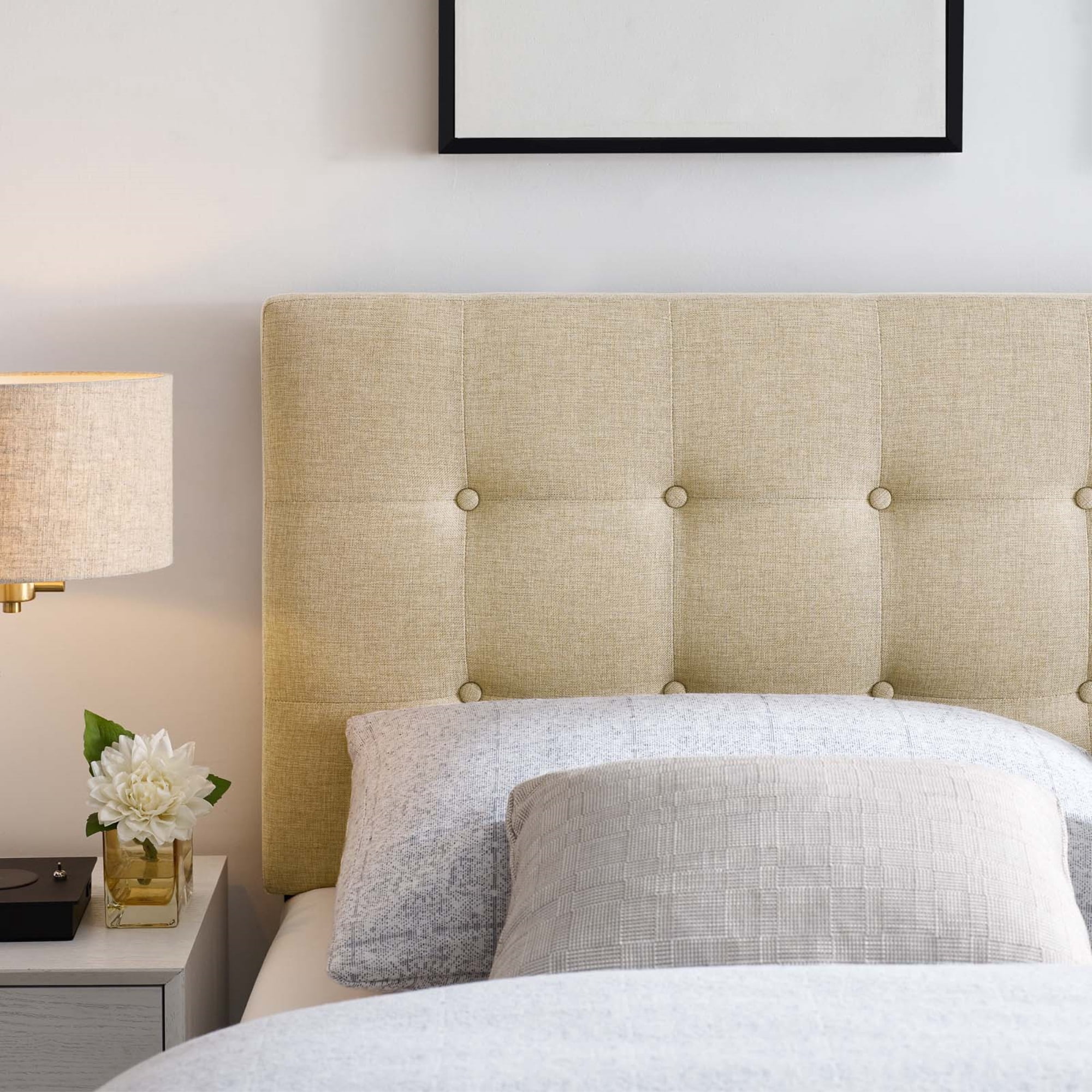 Ergode Emily Queen Upholstered Fabric Headboard - Beige