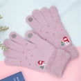 thumbnail image 2 of Otqutp Teen Girls Warm Gloves for Cycling&nbsp;Knitted Cold Proof Plush Thickened Christmas Gloves Warm Knit Winter Gloves Christmas Gifts Stocking Stuffers for Women(Purple,One Size), 2 of 5