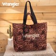 thumbnail image 3 of Wrangler Large Tote Bag for Women Designer Leopard Print Purse for Travel Work Gym, Pink, 3 of 7