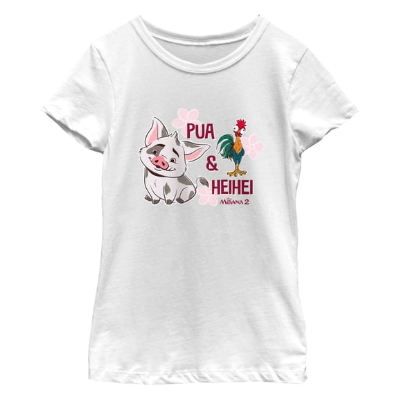 Girl's Moana 2 Pua & Heihei Graphic T-Shirt