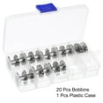 thumbnail image 4 of Unique Bargains Metal Bobbins Embroidery Bobbins with Case for Sewing Machine Silver, 20 Pack, 4 of 6
