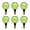 Green bulb model, variant on 6Pcs Plant Watering Globes Set Water Globes Plant Watering Bulb for Indoor Flowers Garden Irrigation