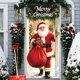 thumbnail image 5 of Cortina de poliéster, decoraciones navideñas, cubierta de puerta navideña, pancartas, Papá Noel, decoración exterior, tela colgante, cubiertas de puerta navideñas, decoraciones de Halloween, decoració, 5 of 6