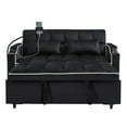 thumbnail image 4 of Black Sofa Bed Pull Out Couch, USB Charging Ports & Adjustable Backrest, 4 of 10