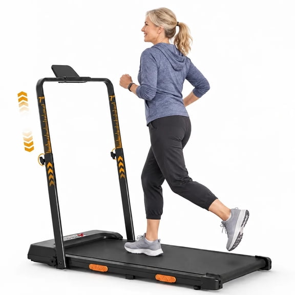 3 In 1 Height Adjustable Treadmill,3.0HP Foldable Walking Pad,Quiet Under Desk Treadmill for Home Office,300 LBS Weight Capacity