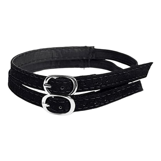 2 correas antideslizantes de repuesto para zapatos con hebilla y cordón ajustable. ante negro