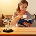 thumbnail image 4 of Joernso Vintage Cow Table Lamp USB Operated Living Room Bedroom Nightstand Bedside Yak Animal Night Light Desk Decoration Birthday Gift, 4 of 7