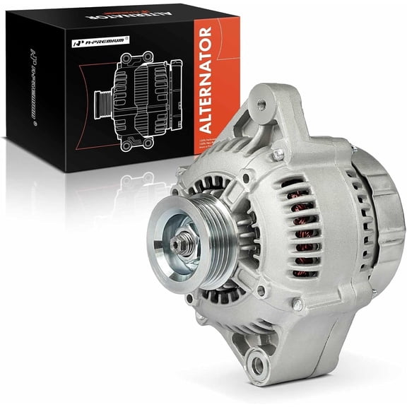 A-Premium Alternator Compatible with Toyota Camry 1983-1988, Corolla 1984-1988, Supra 1986-1992, Celica 1986-1989 & Chevrolet Nova 1985-1988, 1.6L 2.0L 3.0L, 12V 70A 5-Groove Pulley Clockwise