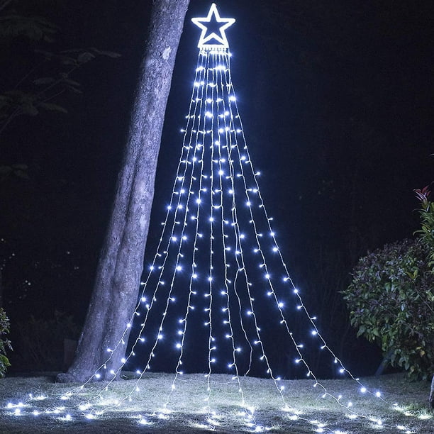Étoile de Noël avec lumières LED pour sapin de Noël extérieur