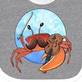 thumbnail image 4 of Inktastic Fun Fiddler Crab with Violin and Mustache Boys or Girls Baby Bib, 4 of 4