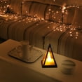 thumbnail image 4 of Oefntac Decorative Candle Decorative Wind Lamp Three-dimensional Triangular Candlestick Electronic Candle LED Party Atmosphere Decorations Props, 4 of 5