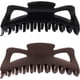 thumbnail image 1 of wonima11 Extra Large Claw Clips for Thick Hair and Long Hair, 2 Pack XXl Jumbo Claw clips, Oversized Matte Non-slip Butterfly Hair Clips for Women, Big Strong Hold Jaw Clip, Black and Brown, 1 of 1