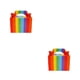 thumbnail image 3 of Bewildely 20 cajas de cartón grueso, caja de cartón en blanco brillante, caja de postre Dim Sum, caja de regalo para niños, caja de cartón raya arcoiris 2Conjunto, 3 of 6
