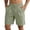 Army Green_006, variant on Domuza Men's Linen Shorts Lightweight Cotton Breathable Casual Shorts for Men Summer Beach Vacation Yoga Army Green L
