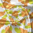 thumbnail image 5 of Ambesonne Orange Valance Pack of 2, Girls Doodle Floral, 54"X12", Apple Green Orange, 5 of 5