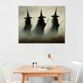thumbnail image 2 of Halloween Canvas Wall Art Prints Dark Academia Scary Witch Silhouette Art Poster Creepy Gothic Wall Decor for Gallery Living Room Bedroom, 2 of 6