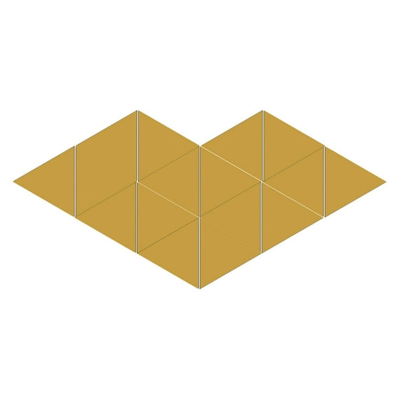 Lipstore 16Pcs Hexagon Acrylic Home Decor Wall Stickers 9cm Gold Triangle