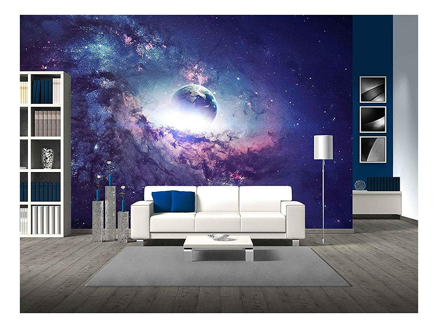 KOMNNI Custom 3D Mural Purple Nebula in The Sky  Ubuy India