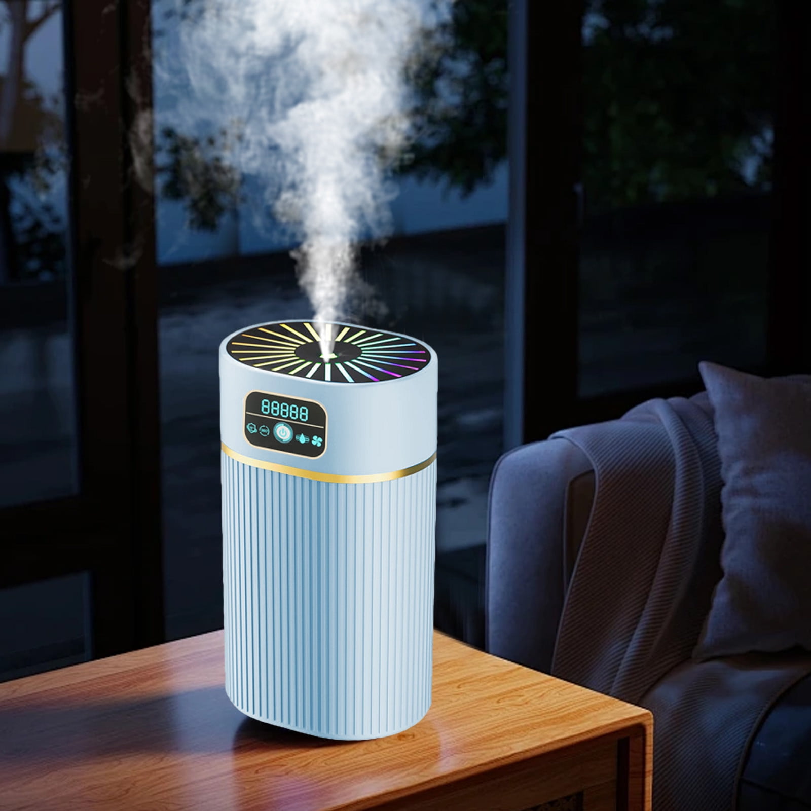 Uandlove Humidifier Large Room Humidifiers For Bedroom And Large Room 11L Cool Mist Humidifier For With-Quiet Night Light Function NEW Blue
