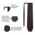thumbnail image 4 of Extension de Queue de Cheval à Clipser pour Cheveux Raides pour Femmes (28, Brun Chocolat Foncé), 4 of 6