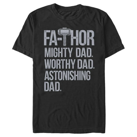 Marvel Men's Thor Mighty Dad Fa-Thor T-Shirt