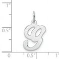thumbnail image 3 of 925 Sterling Silver Dainty Letter G Initiale Nom Monogramme Collier Pendentif Pendentif, 3 of 8