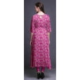 thumbnail image 4 of Bimba Pink Dahlia Floral Print Ladies Anarkali Kurti Tunic Designer Long Kurta Indian Blouse Medium, 4 of 5