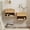 2 PCS, variant on Farmhouse Floating nightstands Set of 2, Small Wall Mounted Storage Cabinet with Open Shelf, Wood Bedside End Table for Bedroom, Living Room, Natural Oak
