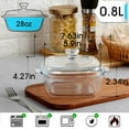 thumbnail image 4 of NUTRIUPS Glass Casserole Dish with Lid Oven Safe Square Casserole Dish with Handles, Glass Microwave Bowl With Glass Lid Casserole Cookware (0.8L-Square), 4 of 15