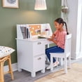 thumbnail image 3 of KidKraft Children's Wooden Study Desk with Chair, White, for Ages 5+, 3 of 12