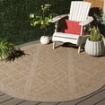 thumbnail image 2 of SAFAVIEH Retreat Joisse Geometric Indoor/Outdoor Area Rug, Natural/Ivory, 6'7" x 6'7" Round, 2 of 15