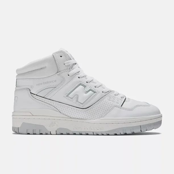 New Balance 650 BB650RWW Sneakers Mens US 11 White Leather Lifestyle Shoes ZZ311