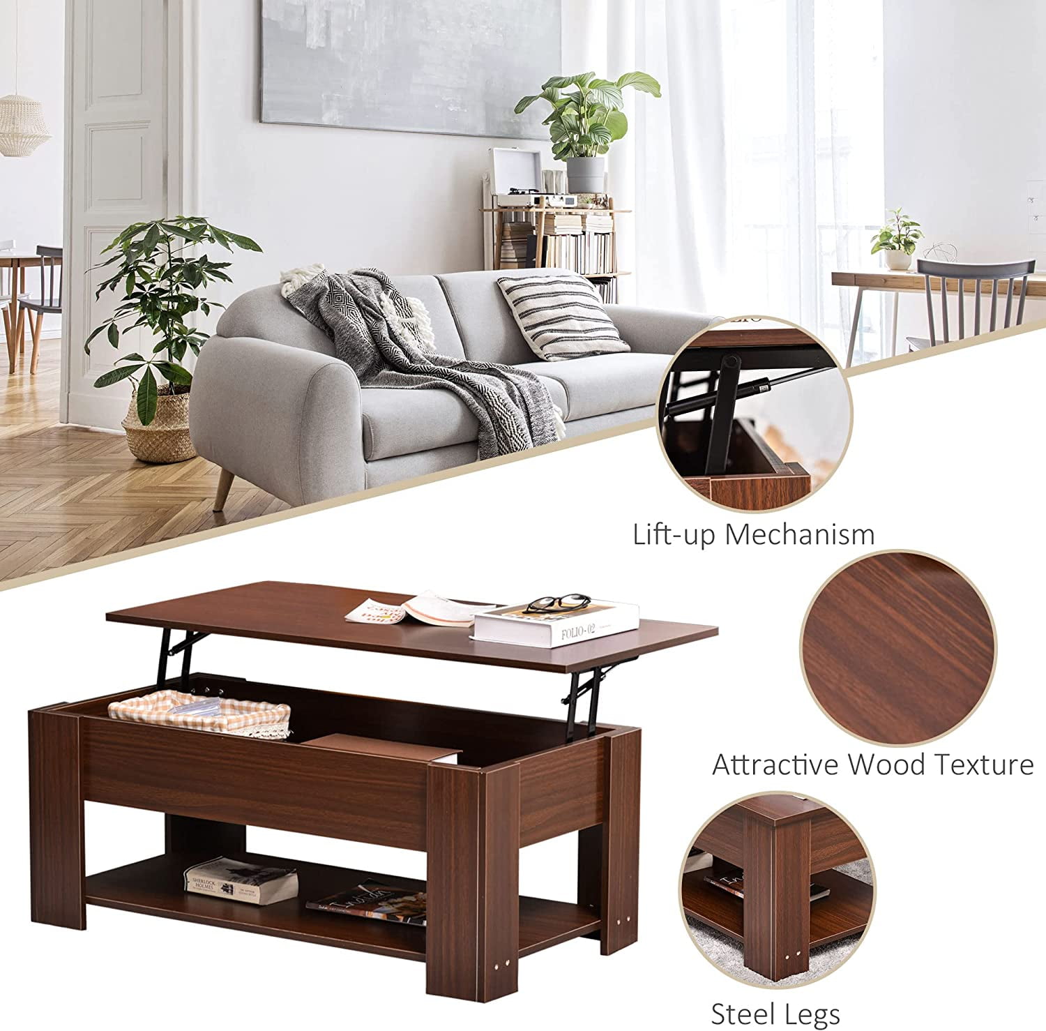 Side table hidden storage deals