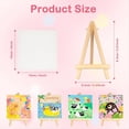 thumbnail image 4 of Mini Canvases with Easel Sets 32 Pack, Small Painting Canvas with Mini Easel 4 X 4 Inch Art Canvases Painting Kit, 4 of 8