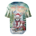 thumbnail image 2 of Merry Christmas Santa Reindeer Antlers Shih Tzu Sleigh Xmas Winter Holiday All Over Print 3D Baseball Shirt Lion Dog Lover Gifts Softball Sport - 00023, 2 of 6