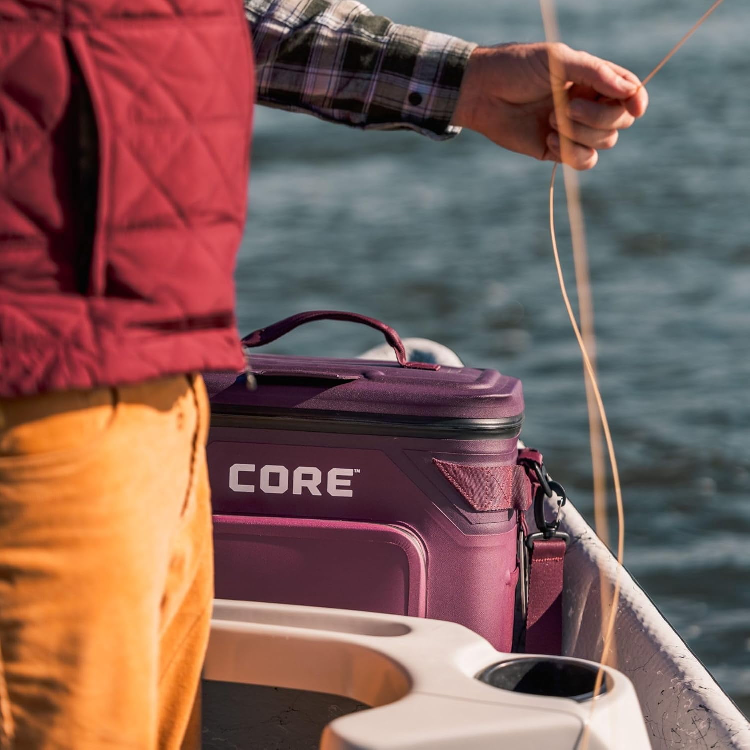 CORE 18 Can Climakeep Magnetic Soft Cooler, Leakproof Cooler, Waterproof Zipper, Mulbery