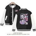 thumbnail image 1 of Sanrios Kuromi-Chaqueta de uniforme de béisbol para niño y niña, abrigo informal de manga larga con estampado Kawaii, ropa de regalo, 1 of 5