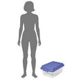 thumbnail image 6 of (2 pack) Hefty 18 Quart Clear Plastic Latched Storage Bin with Blue HI-RISE Lid, Adult, 6 of 8