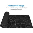 thumbnail image 4 of Topographic Map Gaming Mouse Pad Desk Mat XL 31.5×11.8 Inch Black Lines Contour Geographic Extended Mousepad 30X80cm with Non-Slip Rubber Base Stitched Edge Large Desk Pad for Gamer Office Home Work, 4 of 6