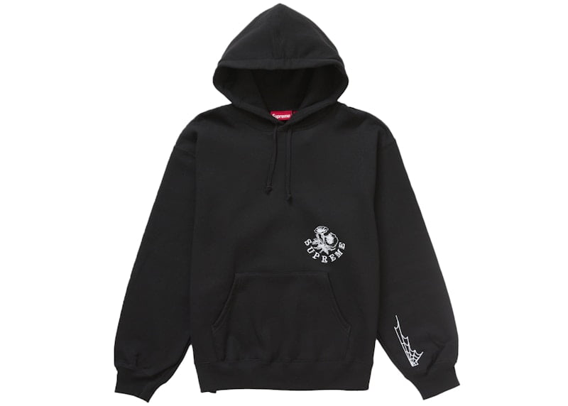 Supreme Men's Wild Embroidered Hooded Sweatshirt Black, from
