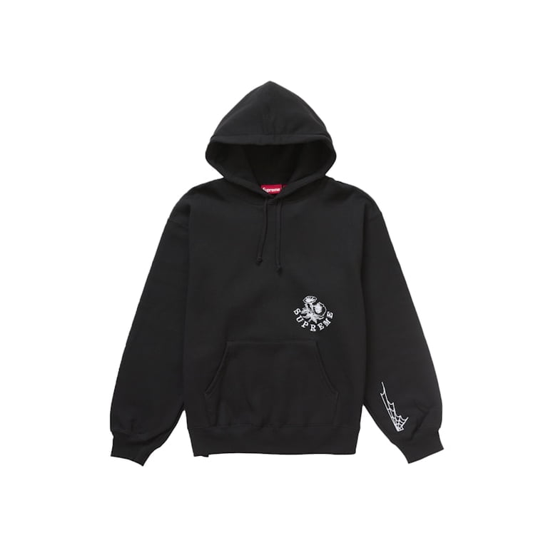 Supreme Men's Wild Embroidered Hooded Sweatshirt Black, from
