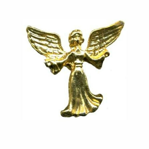Guardian Angel Pin Gold Outstreatched Arms, Family Pack of 4 Pins