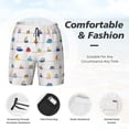 thumbnail image 3 of Daiia Color Ships Mens Swim Trunks Swim Shorts Quick Dry Swim Shorts with Mesh Lining Pockets-XX-Large, 3 of 9