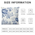 thumbnail image 5 of Wuche Blue Floral Pillow Covers Vintage Flower Blue White Decorative Throw Pillow Covers Chinoiserie Pillowcases  Square Cushion Covers For Couch Bed Sofa Chair Car Decor, 5 of 5